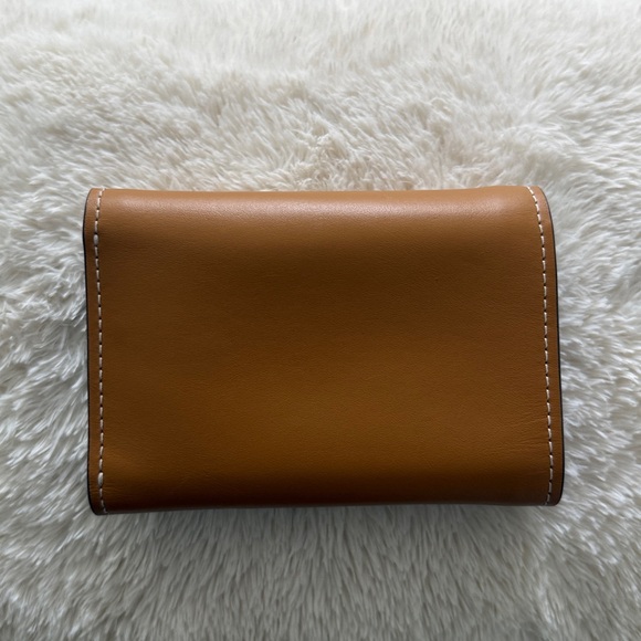 TORY BURCH MILLER COLORBLOCK MEDIUM FLAP TRIFOLD LEATHER WALLET MULTICOLOR - Picture 9 of 15